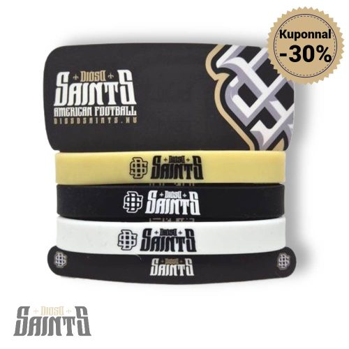 Diósd Saints 3 színű szurkolói karkötő szett